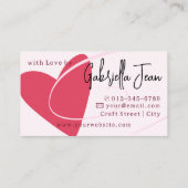 Handgemaakte Ambachten Kalligrafie Signature Love  Visitekaartje (Achterkant)