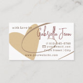 Handgemaakte Ambachten Kalligrafie Signature Love  Visitekaartje (Achterkant)