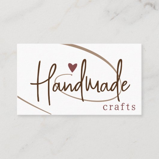 Handgemaakte Ambachten Kalligrafie Signature Love Visitekaartje (Voorkant)