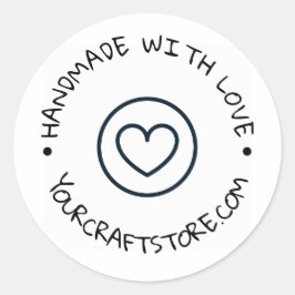 Handgemaakte ambachten ronde sticker