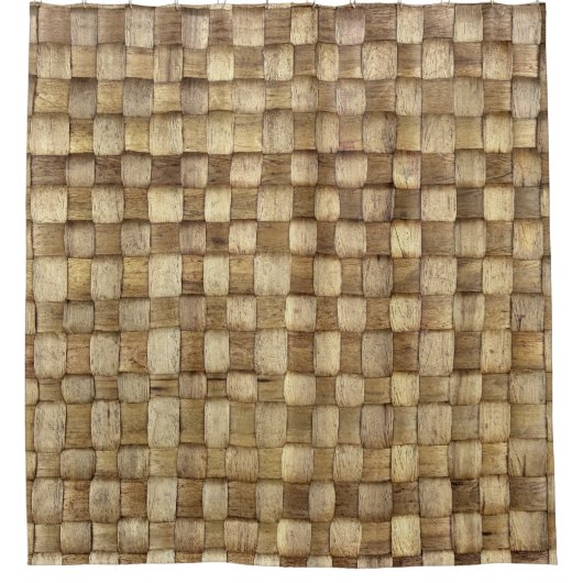 Handgemaakte Ambachtenmand Naadloze Textuur Douchegordijn (Voorkant)
