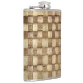 Handgemaakte Ambachtenmand Naadloze Textuur Heupfles (Rechts)