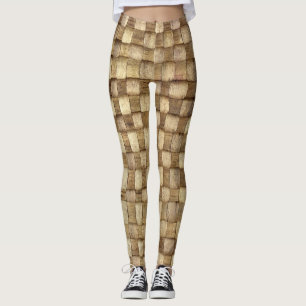 Handgemaakte Ambachtenmand Naadloze Textuur Leggings