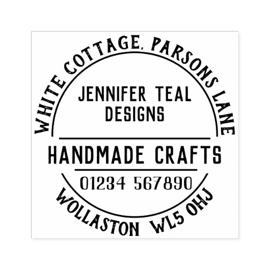 Handgemaakte ambten Rubberstempel (Afrduk)