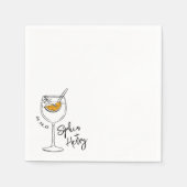 Handgemaakte Aperol Spritz cocktail Servet (Voorkant)