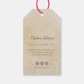 Handgemaakte Aquarel Bloem Textuur Papier Cadeaulabel (Achterkant)