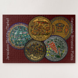 Handgemaakte Armeense keramische Bord Legpuzzel