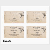 Handgemaakte aromatherapie essentiële olie Kraft L Rechthoekige Sticker (Vel)