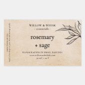 Handgemaakte aromatherapie essentiële olie Kraft L Rechthoekige Sticker (Voorkant)