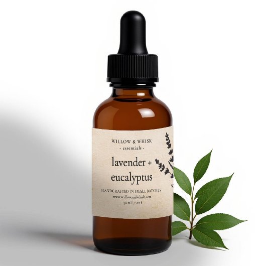 Handgemaakte aromatherapie etherische olie Kraft B Rechthoekige Sticker