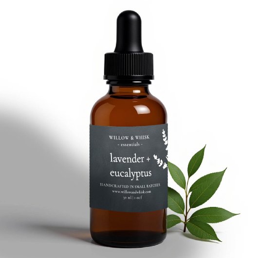 Handgemaakte aromatherapie etherische olie zwart w rechthoekige sticker