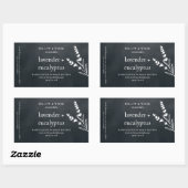 Handgemaakte aromatherapie etherische olie zwart w rechthoekige sticker (Vel)
