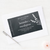 Handgemaakte aromatherapie etherische olie zwart w rechthoekige sticker (Envelop)