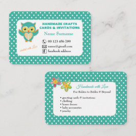 Handgemaakte artikelen en wenskaarten visitekaartje