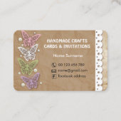 Handgemaakte artikelen en wenskaarten visitekaartje (Voorkant)
