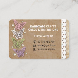 Handgemaakte artikelen en wenskaarten visitekaartje