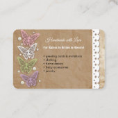 Handgemaakte artikelen en wenskaarten visitekaartje (Achterkant)