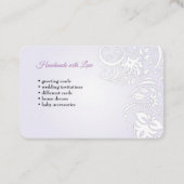 Handgemaakte artikelen en wenskaarten visitekaartje (Achterkant)