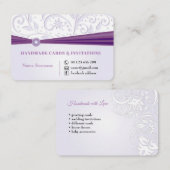 Handgemaakte artikelen en wenskaarten visitekaartje (Voorkant / Achterkant)