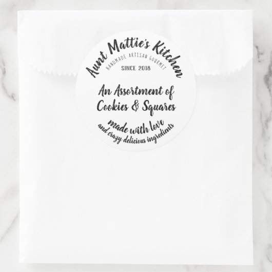  Handgemaakte Artisan Gourmet Food Label (Tas)