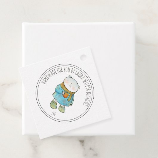 Handgemaakte Baby Kleding Maker Product Bedankjes Labels (In situ)