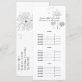 Handgemaakte Bad Body Beauty Products Prijslijst Menu (Voorkant / Achterkant)