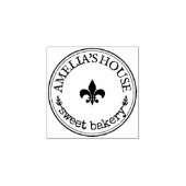 Handgemaakte Bakkerij Gepersonaliseerde Logo Rubberstempel (Afrduk)