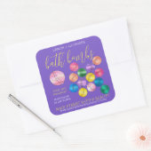 Handgemaakte bath Beauty Business Shower-bombs-lab Vierkante Sticker (Envelop)