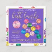 Handgemaakte bath Shower beamt Beauty Products Vierkante Visitekaartje (Voorkant)