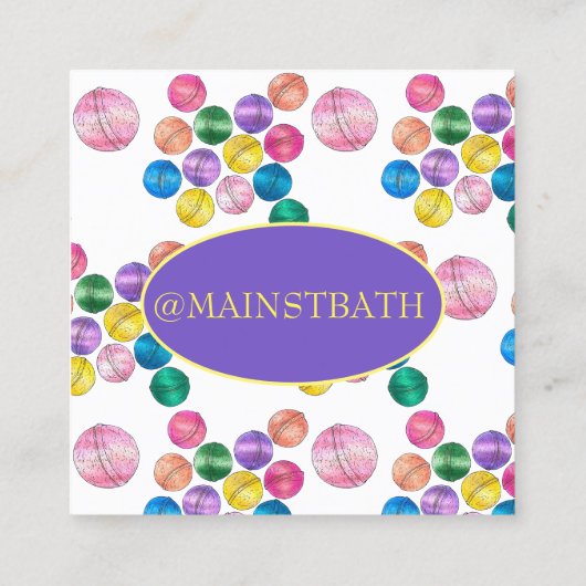 Handgemaakte bath Shower beamt Beauty Products Vierkante Visitekaartje (Achterkant)