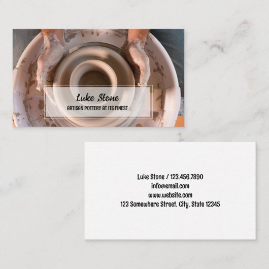 Handgemaakte batterij visitekaartje (Voorkant / Achterkant)