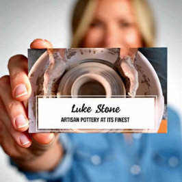 Handgemaakte batterij visitekaartje