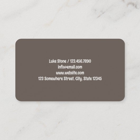 Handgemaakte batterij visitekaartje (Achterkant)