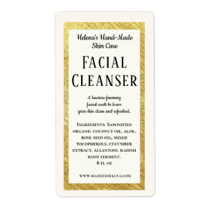 Handgemaakte Beauty Gezichtsreiniger Productlabel Etiket