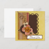 Handgemaakte bedankt kaart (Voorkant / Achterkant)