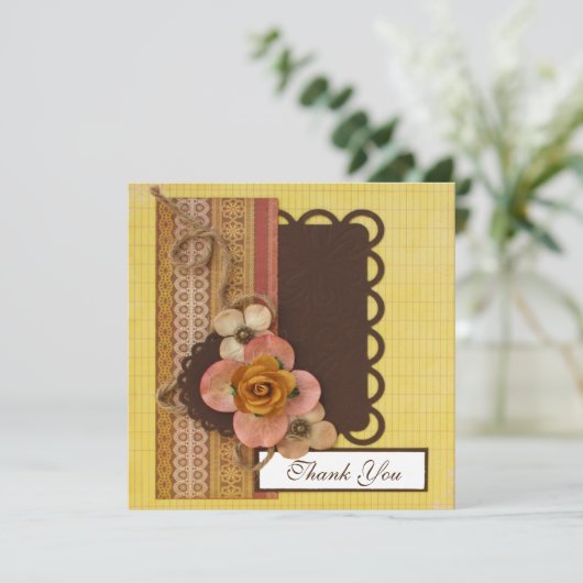 Handgemaakte bedankt kaart (Staand voorkant)
