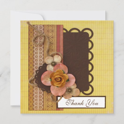 Handgemaakte bedankt kaart (Voorkant)