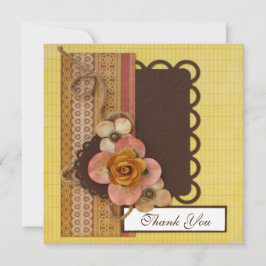 Handgemaakte bedankt kaart