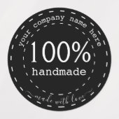 Handgemaakte bewerkbare gepersonaliseerde ronde labels (Design 2)