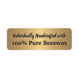 Handgemaakte bijenwas-kaars etiket