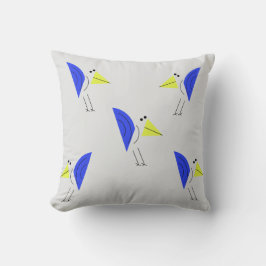 Handgemaakte Bird Design Square Pillow - Natuur Kussen