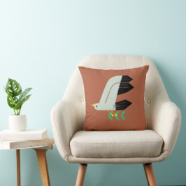 Handgemaakte Bird Design Square Pillow - Natuur Kussen