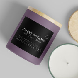 Handgemaakte Black Candle Product Label Stickers