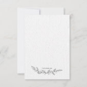 Handgemaakte bladeren Bereavement - Hartelijk dank Bedankkaart (Achterkant)