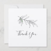 Handgemaakte bladeren van olijven bedankkaart (Voorkant)