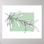 Handgemaakte bladeren van olijven poster (Voorkant)