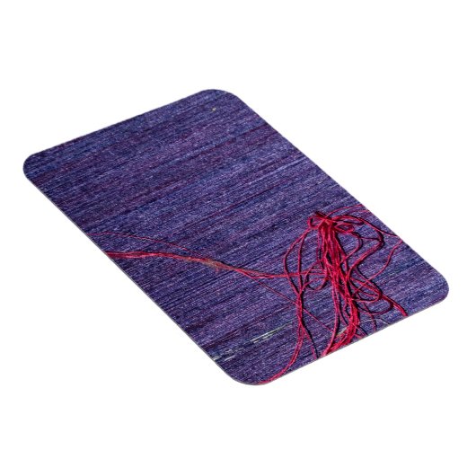 Handgemaakte Blauwe Thaise Zijde met rode draad Magneet (Rechterzijde)