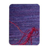 Handgemaakte Blauwe Thaise Zijde met rode draad Magneet (Verticaal)