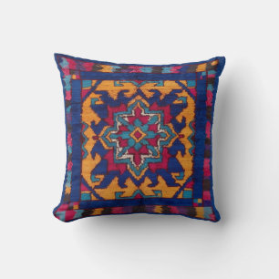 Handgemaakte Blue Kilim Lumbar Kussens: Comfort Me Kussen
