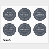Handgemaakte Body Butter Biologisch Bedrijf Donker Ronde Sticker (Vel)